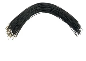 KF2510 2.54mm crimped terminal contact pin 30cm 26AWG black color wire x 20 - Picture 1 of 3