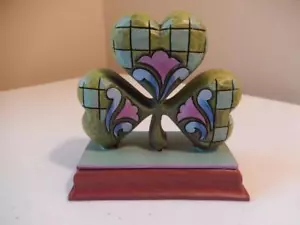 Jim Shore - MINI Lucky 4 Leaf Clover - SHAMROCK (NUOVO nella SCATOLA) spedizione gratuita! - Foto 1 di 1