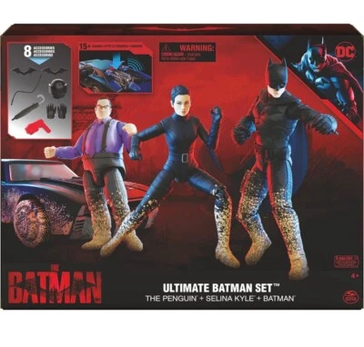 DC Comics, Ultimate Batman Set w/ 3 Four Inch Figures and Batmobile - Image 1 of 4