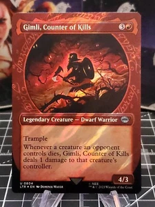 Surge Foil Gimli, Counter Of Kills Showcase Surge Lord Of The Rings LTR MTG MN - Picture 1 of 2