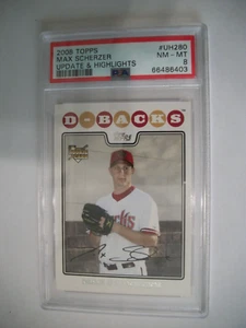 MAX SCHERZER 2008 Topps Update #280 PSA NM-MT 8 Dbacks,Tigers,Nationals,Mets RC - Picture 1 of 1