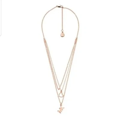 Collar MICHAEL KORS MK Logotipo y Corazón Dorado Multi Hilo Capas MKJ7804710 Foto 1 de 4