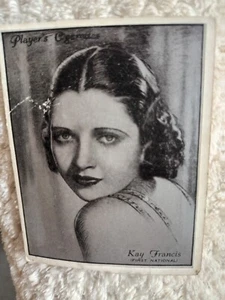 John Player (LARGE) - Film Stars Card No14 kay francis good condition - Picture 1 of 2