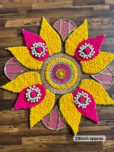 Rangoli Diwali Festive Decor for Wooden or Carpeted Floor - Picture 1 of 5