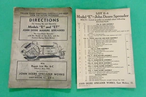 John Deere E & ET Spreaders Directions With 6-C Repair List (1940) Original - Picture 1 of 9