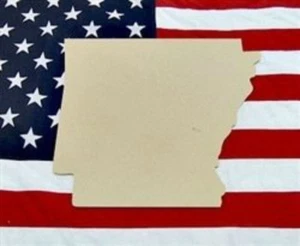 Forma de madera Arkansas, recorte estatal, recorte de madera MDF, artesanía pintable en madera - Imagen 1 de 1