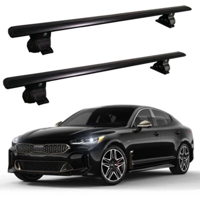 Barra transversal 2 piezas ajuste KIA Stinger 2018-2023 barras de carga sin necesidad riel de techo Foto 1 de 4