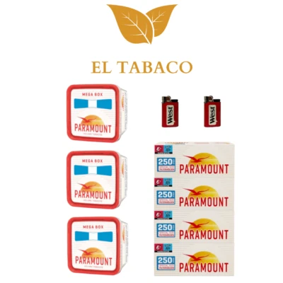 Paramount Stopftabak Mega Box Volumentabak 3 x 125g 2 Fzge. 4x250 Filterhülsen - Bild 1 von 2