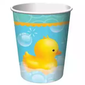Bubble Bath Rubber Ducky Duck Animal Cute Baby Shower Party 9 oz. Paper Cups - Picture 1 of 1