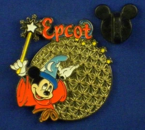 Prendedor Epcot Spaceship Earth with Sorcerer Mickey Pin-on-Pin Disney # 3185 - Imagen 1 de 4