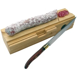 Laguiole Salami-Schneideblock mit Messer Wurstschachtel SAUSAGE BLOCK Naucelle - Bild 1 von 3