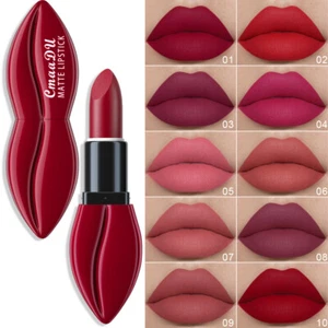 Lápiz labial y brillo labial mate impermeable - 10 colores, diseño en forma de labios - Imagen 1 de 15