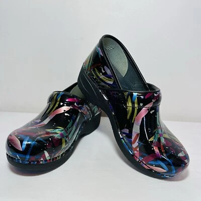 Zapatos Zuecos Dansko Talla 38 XP 2.0 Multi Pincelada Charol Colores Brillantes Foto 1 de 4