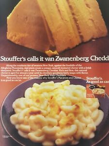 Print Ad Stouffer's Macaroni & Cheese Zwanenberg Cheddar 1986 Mag Advertising