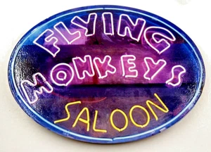 Montage Flying Monkeys Saloon Key West Schild Vintage signiert Louis A. LaPerriere - Bild 1 von 5