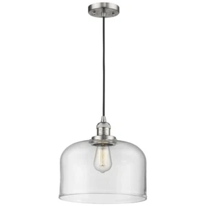 Innovations 1-LT LED Large Bell 12" Mini Pendant, SN - 201C-SN-G72-L-LED - Picture 1 of 8