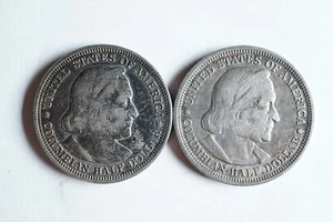 1892 and 1893 U.S. Columbian Half Dollars - Picture 1 of 2