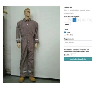 Jenessco Sandblasting Suit Coveralls Nova Replica Safety Gear S-XXX LARGE SIZES - Picture 1 of 9
