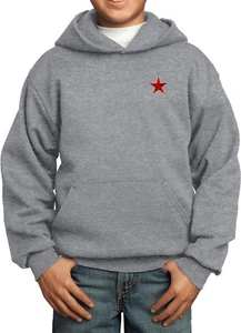 Buy Cool Shirts Red Star Patch Pocket Print Youth Kids Hoodie - Picture 1 of 19