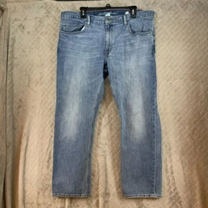 Eddie Bauer Mens 40x30 Denim Jeans Blue Straight Leg Light Wash Stretch - Picture 1 of 15