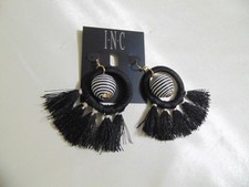 I.n.c. Gold-Tone Wrapped Ball & Tassel Drop Hoop Earrings S199 $32