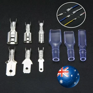 50Set 2.8/4.8/6.3mm Spade Male Female Terminals Electrical Wire Crimp Connectors - Picture 1 of 22