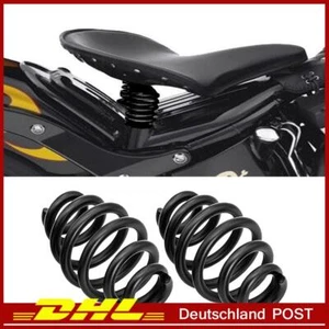 2pcs Universal Sitzfedern 80mm Schwarz Solositz für Harley Schwingsitz Motorrad - Bild 1 von 6