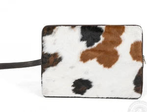 Leather Hair On Laptop Sleeve/Case for 16-inch Computer / Notebook - Picture 1 of 7