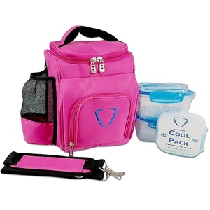 Undeniable ACTIVE LIFESTYLE Lunch Bag for Men & Women - 3 Meal Storage - Pink - Picture 1 of 9