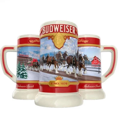 2025 Budweiser Holiday Clydesdales 46th Edition Stein The Journey - Image 1 of 4