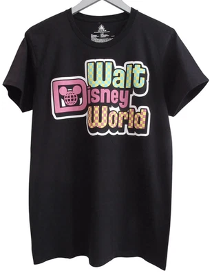 Camiseta Años 90 M Walt Disney World 50 Aniversario Logo Cuadros Negra Foto 1 de 4