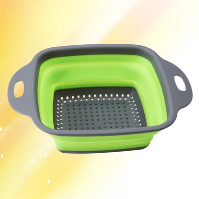  Scolapasta Piccolo Da Cucina Cestello Scolapiatti Cestino Pieghevole - Immagine 1 di 4