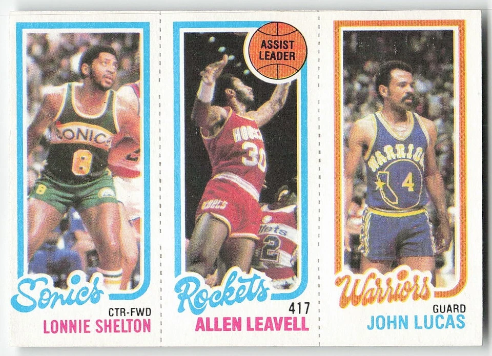 1980-81 Topps #96 / 104 / 231 Shelton / Leavell / Lucas BASKETBALL Warriors - Image 1 of 2