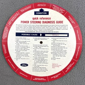 1976 Ford Quick Reference Power Steering Diagnosis Guide OEM Training Dept - Picture 1 of 5