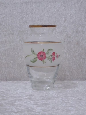 nVyrRh - Glas Design Vase - Emaillemalerei - Vintage - 12 cm - Handmade - Bild 1 von 3