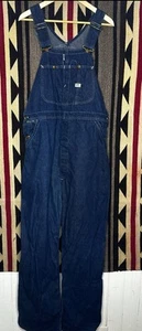 Lee Jelt Overalls Sanforized VTG Rare Dark GUC 50s 60s 40x32 Dark - Picture 1 of 5