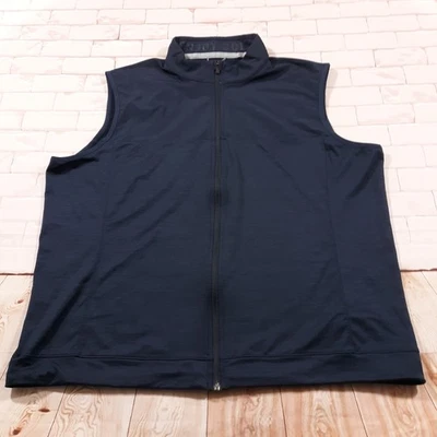 Chaleco de golf PUMA cremallera completa para hombre 2XL mezcla de poliéster azul marino Foto 1 de 4