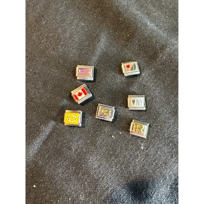 Chamilia Nomination Style Italian Charm Bracelet Links Lot USA Canada NY Smiley - Image 1 of 2