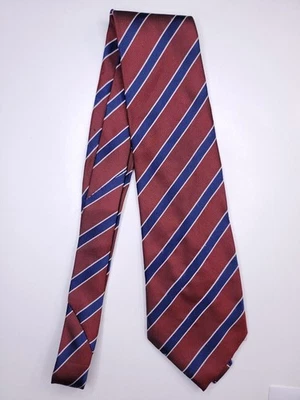 Corbata formal Beverly Hills Polo Club para hombre 58"Lx4"W borgoña/azul marino Foto 1 de 4
