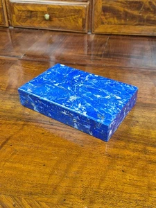 SCATOLA PORTAGIOIE IN LAPISLAZZULI SEC.XX - Foto 1 di 8