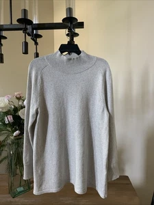 NWT Eileen Fisher Sea Salt Cotton/ Recycled Cashmere Turtleneck Tunic - Picture 1 of 9