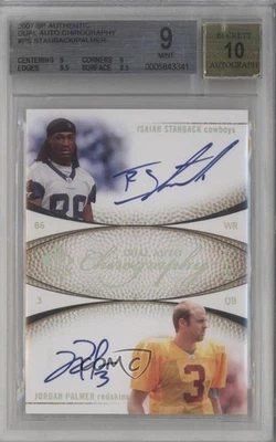 2007 SP Authentic /50 Isaiah Stanback Jordan Palmer BGS 9 MINT Rookie Auto RC - Image 1 of 2