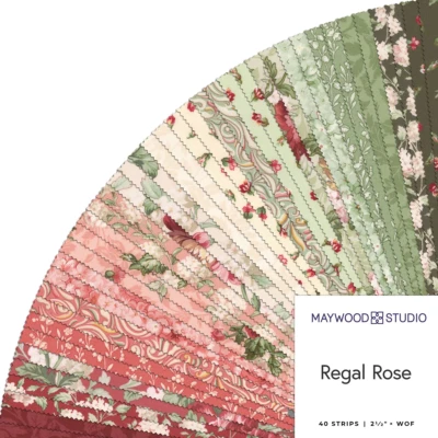 Ткань для лоскутных одеял REGAL ROSE 40 шт. желе рулон 2,5 дюйма WOF от Maywood Studio - Изображение 1 из 3