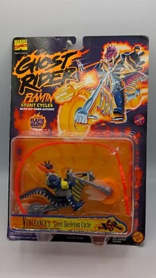 De Colección Ghost Rider VENGEANCE'S Acero Esqueleto Ciclo FLAMIN STUNT CYCLES Toy Biz Nuevo Foto 1 de 4
