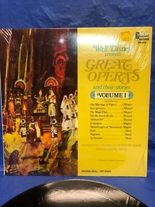WALT DISNEY PRESENTS GREAT OPERAS VOLUME 1 and THEIR STORIES - VINYL RECORD LP - Picture 1 of 3