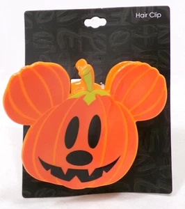 Neon Tuesday Disney Mickey Orange Pumpkin Figural Clawclip Hair Clip New Unused - Picture 1 of 2