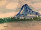Blue Mountain By Anna Gadd, Original Edition Art Picture On A4