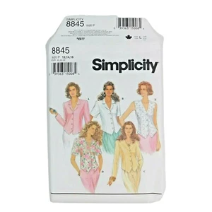 Simplicity 8845 Misses Tops Sewing Pattern Size 12-16 Uncut Button Collared - Picture 1 of 8