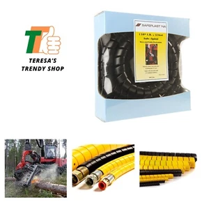 SPPC Series – Safeplast Pre-Cut Spiral Wrap, Hose & Cable Protector, Black HD... - Afbeelding 1 van 7