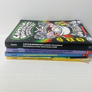 Lote de 4 calzoncillos Dav Pilkey Captain serie y pañales súper bebé - Imagen 1 de 12